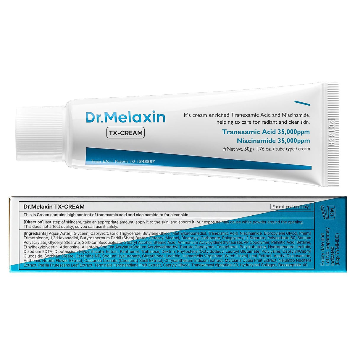 DR.Melaxin TXA Tranexamic Acid CREAM | Skin freckle Cream, Blemishes, Anti-pigmetation korean skin care | Korean Cosmetics | 1.7 fl oz (50 ml)