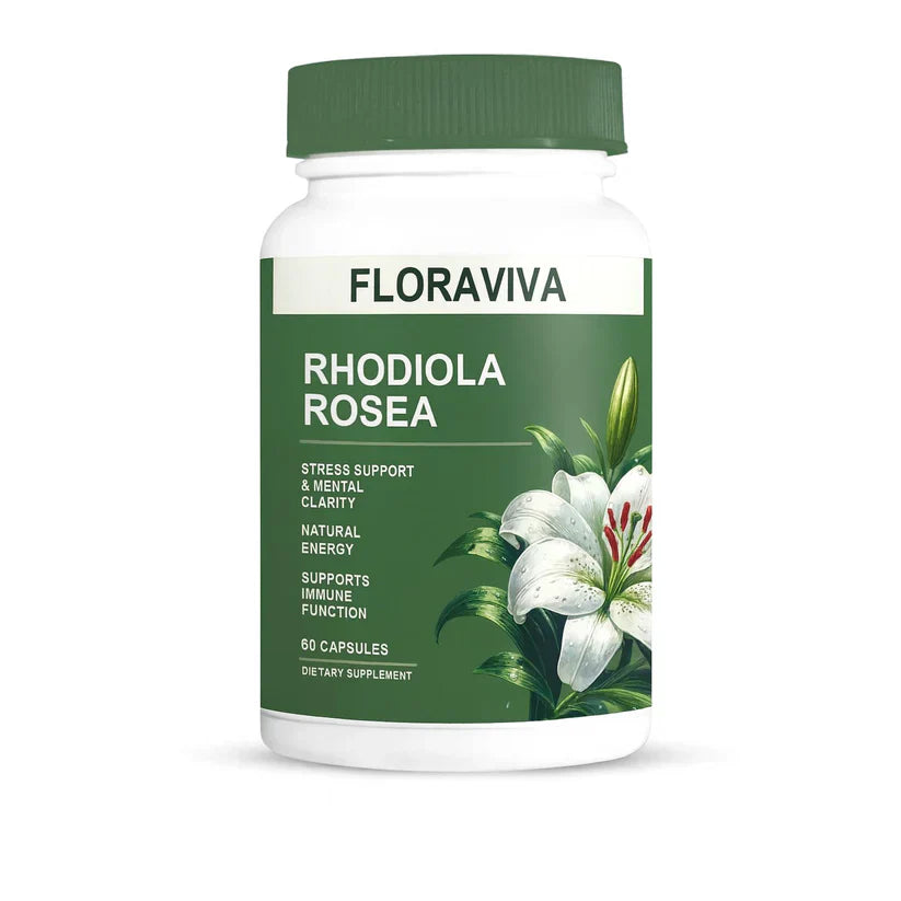 Rhodiola Rosea Capsules - Floravida for Energy, Focus, Mood - 60 Capsules.1