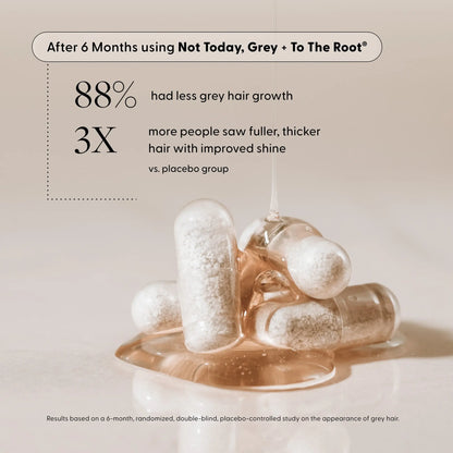 Arey Not Today Grey Daily Supplement with Vitamins Minerals & Antioxidants for Thicker Fuller Healthier Hair and Less Grey 60 Capsules Vegan Gluten Free Healthcare Edible