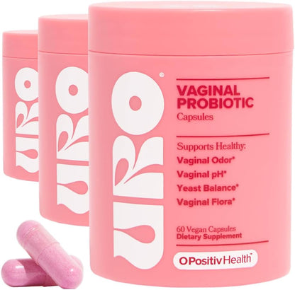 URO Vaginal Probiotics for Women, Healthy Odor & pH Balance, 1-Month Supply