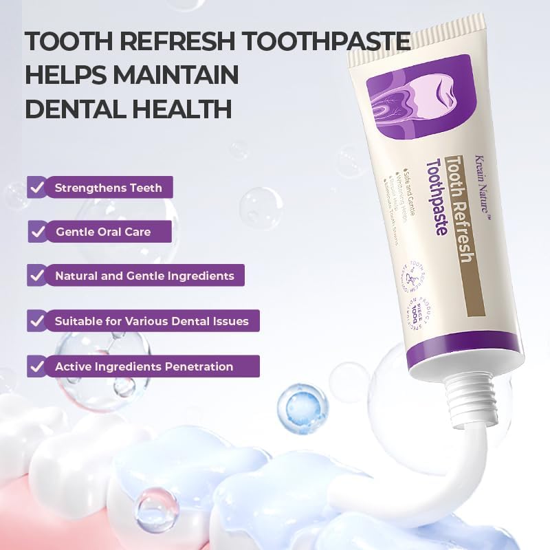 Whitening Toothpaste, Natural Oral Care Tooth Refresh Toothpaste, Helps Remove Coffee, Tea & Wine Stains, 3.5 Oz Tube, 1 Pack