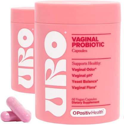 URO Vaginal Probiotics for Women, Healthy Odor & pH Balance, 1-Month Supply