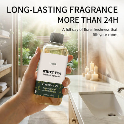 Lopeie Hotel Diffuser Oil Refill Inspired by The Westin Hotel - 118ml 4.1 fl oz - Aromatherapy Essential Oil-White Tea, Neroli & Bergamot – Ideal for Ultrasonic and Waterless Diffusers Pleasant Fragrant