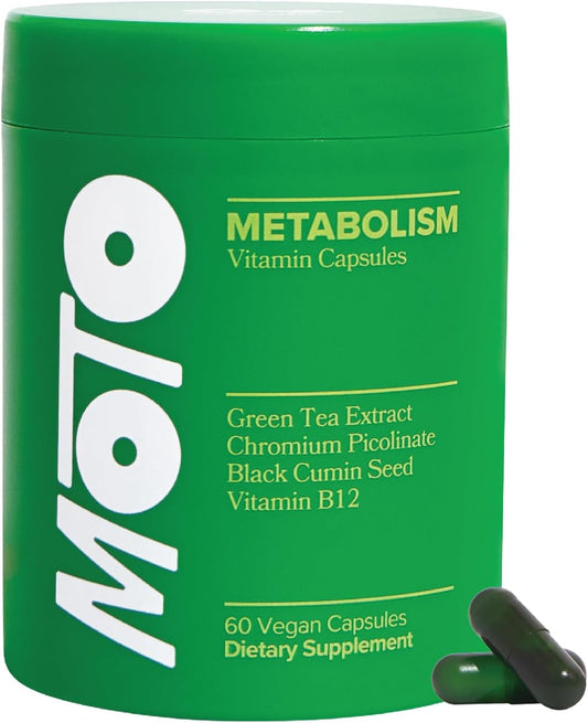 O Positiv Moto Women's Metabolism Support - Energy, Curb Cravings, Healthy Metabolism - Vegan Capsules, 30 Servings