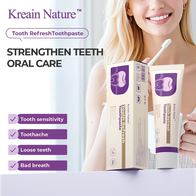 Whitening Toothpaste, Natural Oral Care Tooth Refresh Toothpaste, Helps Remove Coffee, Tea & Wine Stains, 3.5 Oz Tube, 1 Pack