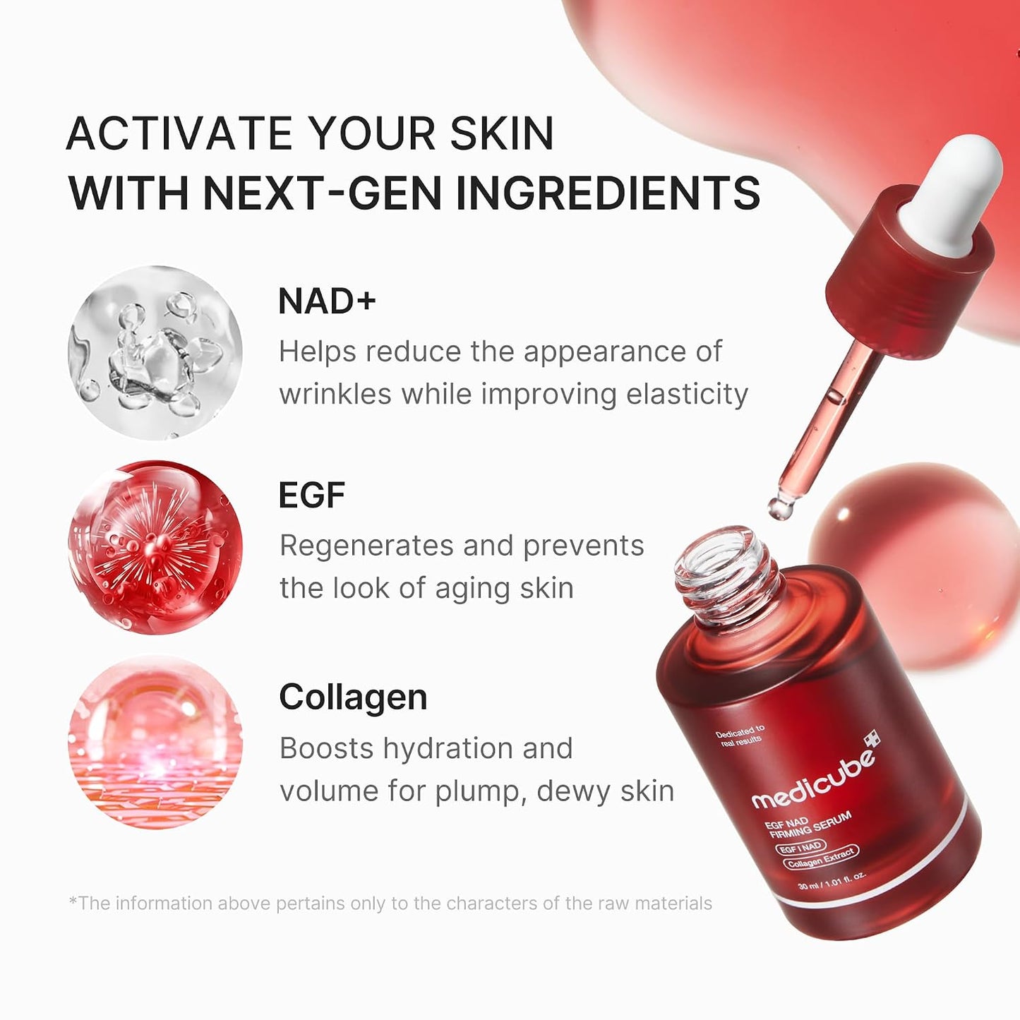 [NEW] [medicube] NAD+ EGF Firming Serum | NAD+, EGF, Collagen Extract, Anti-aging, Plumping, Radiance Boosting Serum | Cares for Look of Fine Lines, Skin Elasticity & Firmness For Youthful-looking Skin (30ml / 1.01 fl. oz.) | Korean Skincare, K-Beauty
