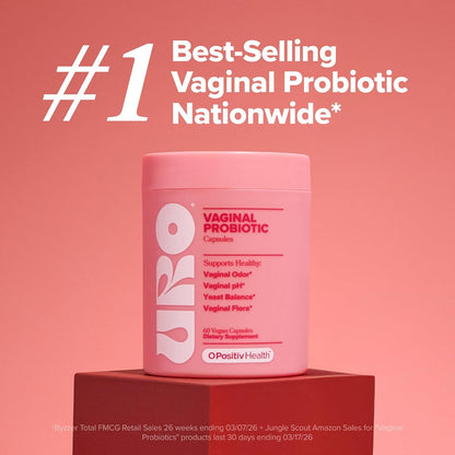 URO Vaginal Probiotics for Women, Healthy Odor & pH Balance, 1-Month Supply
