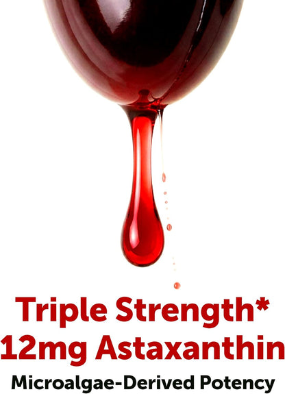 Micro Ingredients Astaxanthin 12mg Per Serving with MCT Oil, 45 Softgels