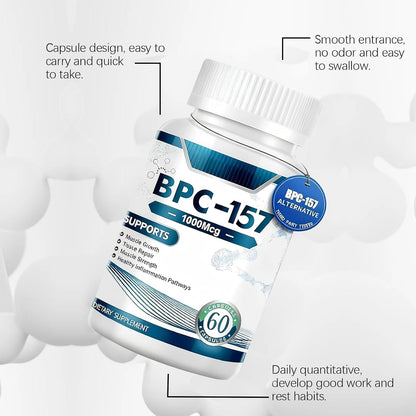 BPC 157 | 157 Cápsulas de Péptidos | 157 para la Recuperación Muscular y del Entrenamiento para | 120 Pc / 2 Bottle
