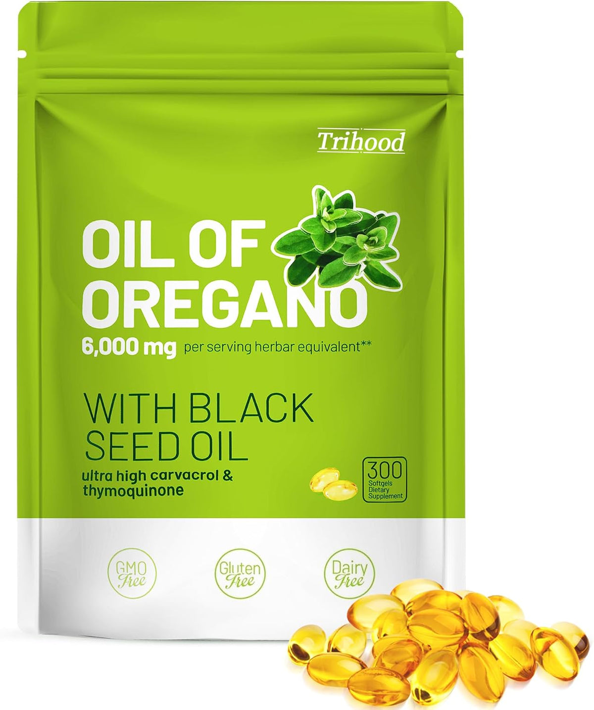 Oil of Oregano and Black Seed Oil Softgels 300