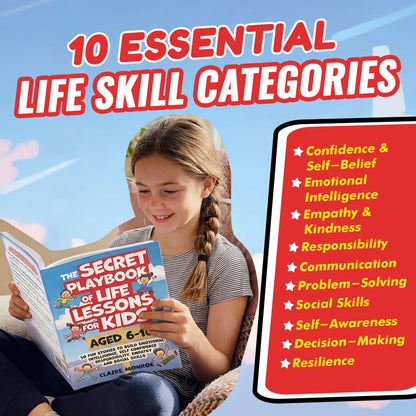 Claire Monroe The Secret Playbook of Life Lessons for Kids Ages 6-10 | 50 Fun Social & Emotional Learning Stories