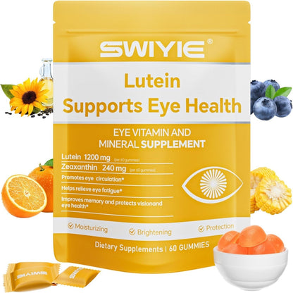 Lutein Gummies for Eye Health – Vision Support Eye Vitamins | Blueberry Flavor | 60 Gummies