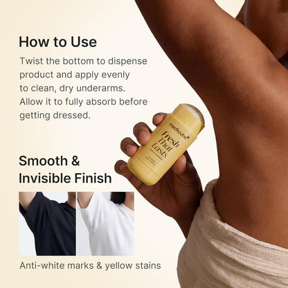 medicube Kojic Acid & Turmeric Aluminum-Free Deodorant | Vanilla & Pistachio Perfumed Stick, All-Day Odor Protection for Women & Men | Underarm Brightening Care | Korean Skincare, 2.92 oz.