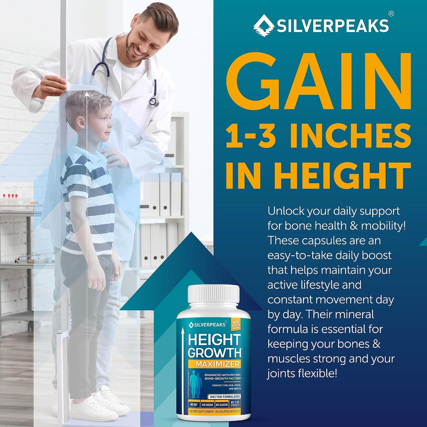 Pslalae Growth Capsules - Natural Height Increaser -120 Capsules