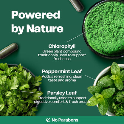 Her Fantasy Box | Body Magic | Chlorophyll Capsules - 30 Vegan Capsules for Detox, Digestion, Gut Health, Skin Support, and Oily Skin - Natural Energy Booster
