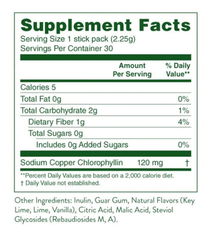 Nature's Sunshine Chlorophyll Stick Packs: Lime Twist. Your Daily Detox- Reduce Bloat, Control Odor, Clear Skin, Boost Energy, Support Digestion Nutrition Healthcare