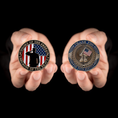 Home of the Free - Thank You For Your Service Coin