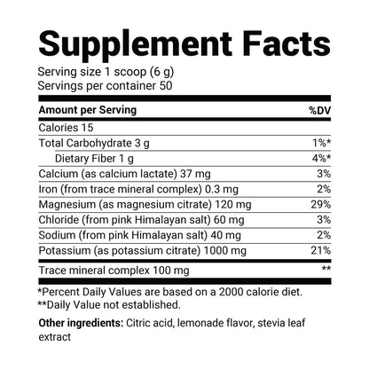 Electrolyte Powder with 1000 mg of Potassium with Magnesium