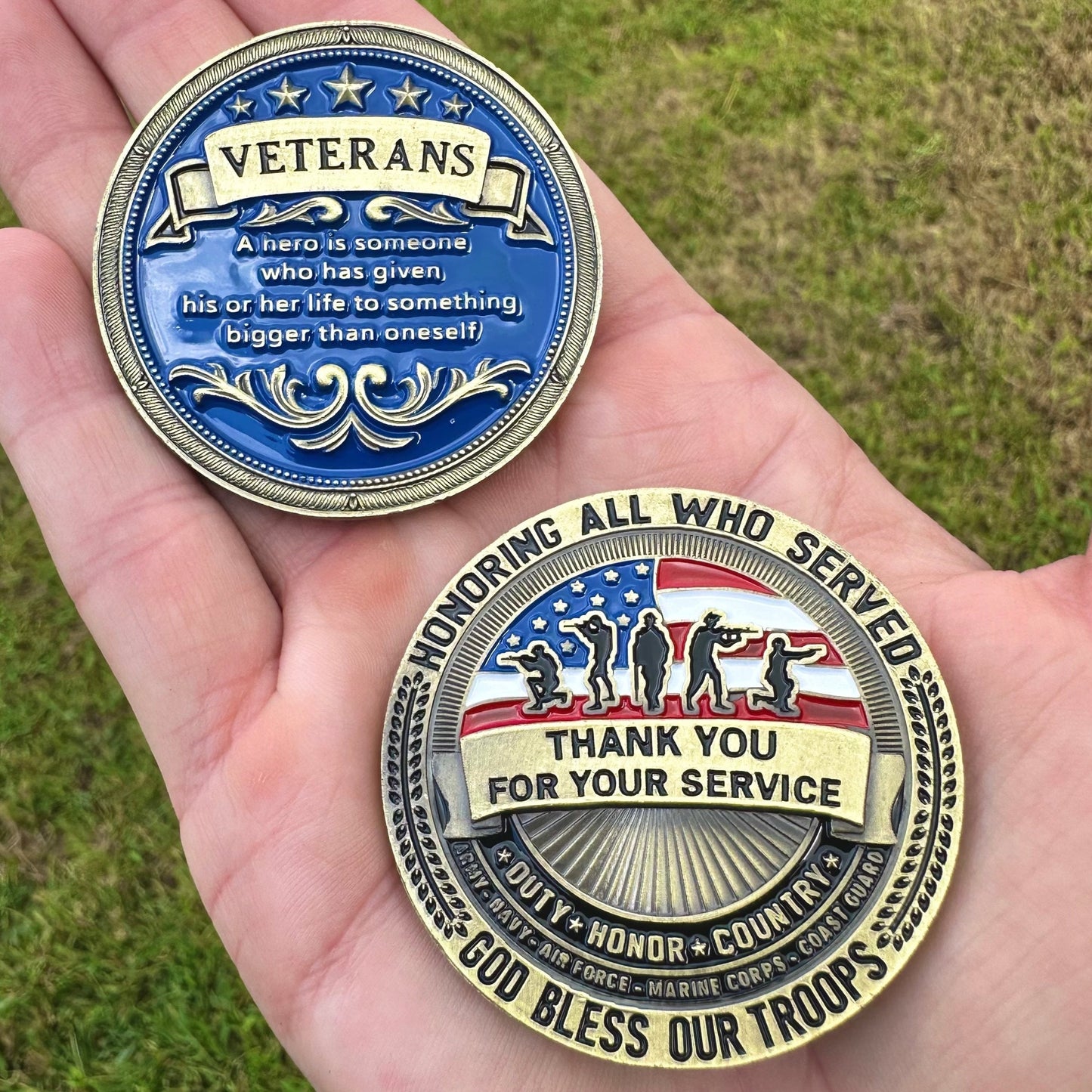 God Bless Our Troops Thank You Coin