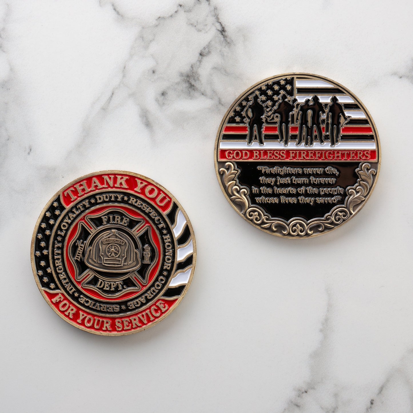 Firefighter - Thank You For Your Service Coin