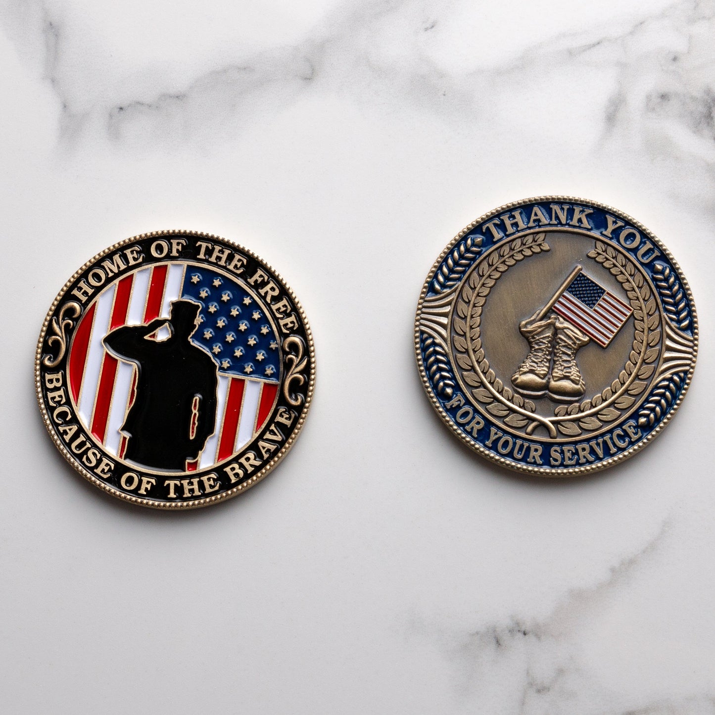 Home of the Free - Thank You For Your Service Coin
