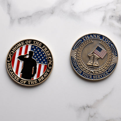 Home of the Free - Thank You For Your Service Coin