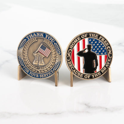 Home of the Free - Thank You For Your Service Coin