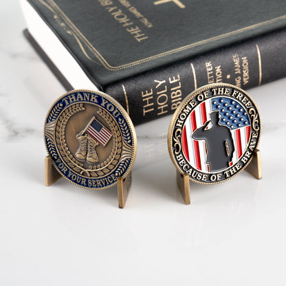 Home of the Free - Thank You For Your Service Coin