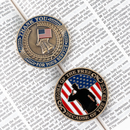 Home of the Free - Thank You For Your Service Coin
