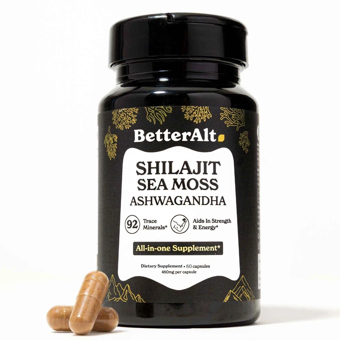 BetterAlt Sea Moss Capsules – High Potency Supplement for Strength & Endurance | 60 Capsules