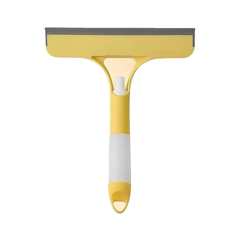 New 3-in-1 Window Squeegee Cleaner with Built-in Spray Bottle & Brush - Refillable for Shower Glass, Mirrors, Car Windows - All-Purpose Streak-Free Cleaning Tool—XDX