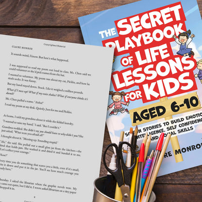 Claire Monroe The Secret Playbook of Life Lessons for Kids Ages 6-10 | 50 Fun Social & Emotional Learning Stories