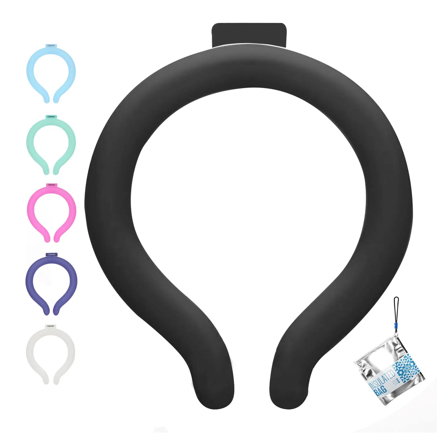Neck Cooling Tube with Insulated Bag, Reusable Ice Ring Cooler Wearable Body Cooling Products, Neck Coolers for Hot Weather #Summervibes