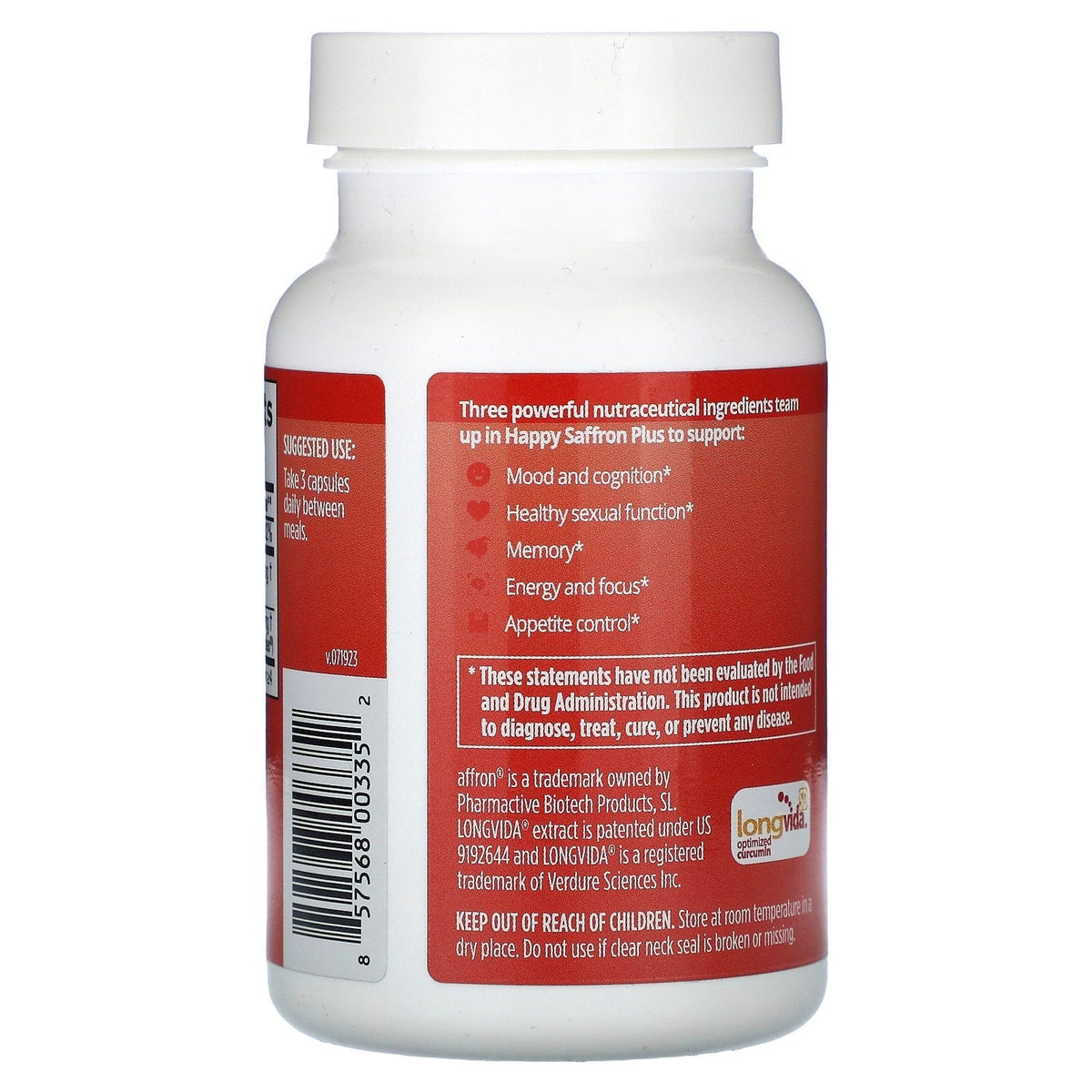 BrainMD Happy Saffron Plus, 90 Vegan Capsules