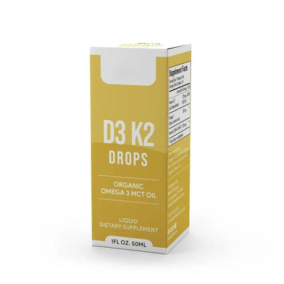 All Natural D3 K2 Drops Organic Omega 3 MCT Oil 50ml Supplement for Daily Health Needs
