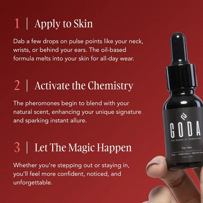 GODA Pheromones Perfume for Women – The Original – Long-Lasting Women's Fragrances with Jasmine and Rose, Vegan & Cruelty-Free – 15ml/0.50 fl. oz