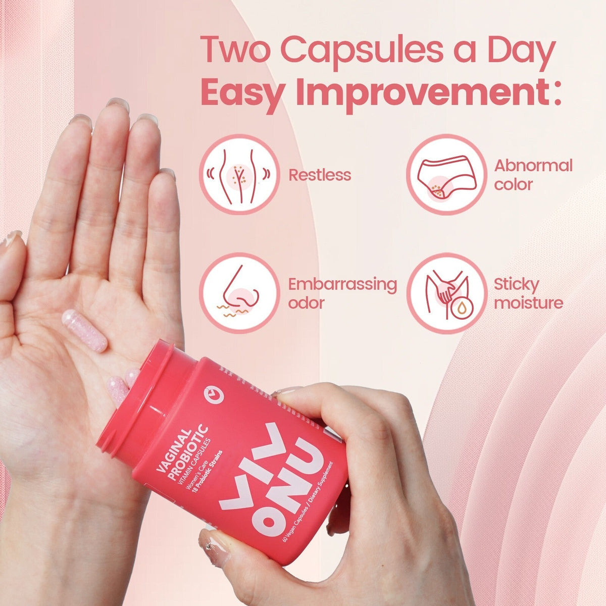 VIVONU - Vaginal Probiotics Capsules for Women pH Balance