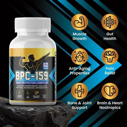 LUXRY Peptide Capsules with Creatine, Collagen & Magnesium, Gluten Free, 60ct